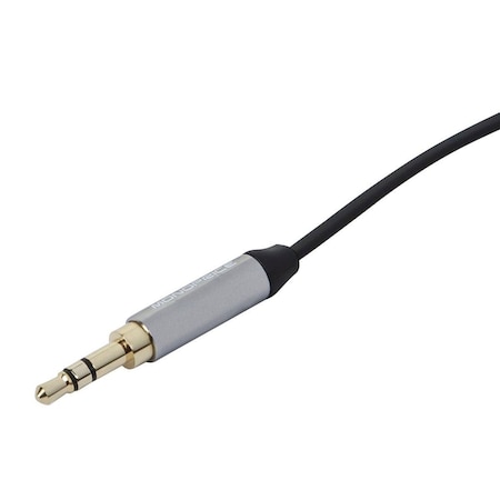 Monoprice Flat Trs Audio Patch Cable, 3 ft.Black 11502